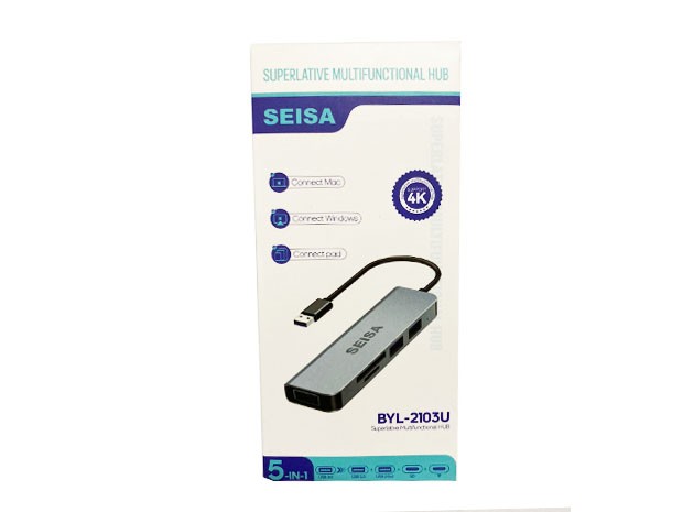 &ua HUB TIPO USB MACBOOK BYL-2103U 5 EN 1 SEISA